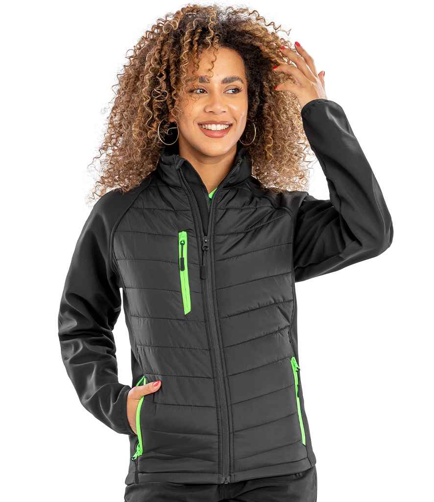Result RS237 Black/Lime Green Model -  Ready to be Embroidered and Printed by Custard Workwear - Cheap Personalised and Customised Workwear in Nottinghamshire, Derbyshire and Leicestershire