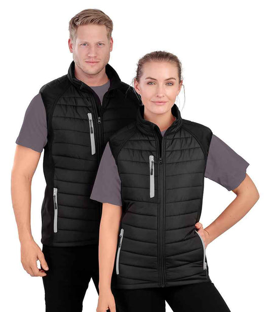 Result RS238 Black/Grey Model -  Ready to be Embroidered and Printed by Custard Workwear - Cheap Personalised and Customised Workwear in Nottinghamshire, Derbyshire and Leicestershire
