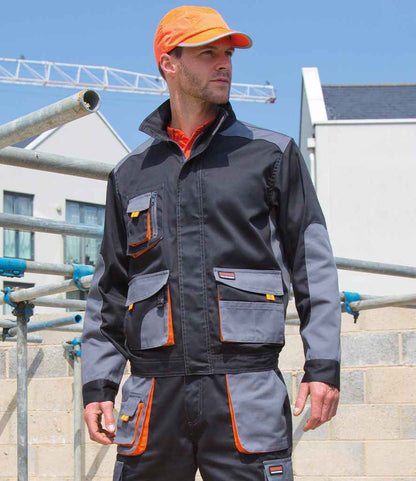 Result RS316 Black/Grey Model -  Ready to be Embroidered and Printed by Custard Workwear - Cheap Personalised and Customised Workwear in Nottinghamshire, Derbyshire and Leicestershire