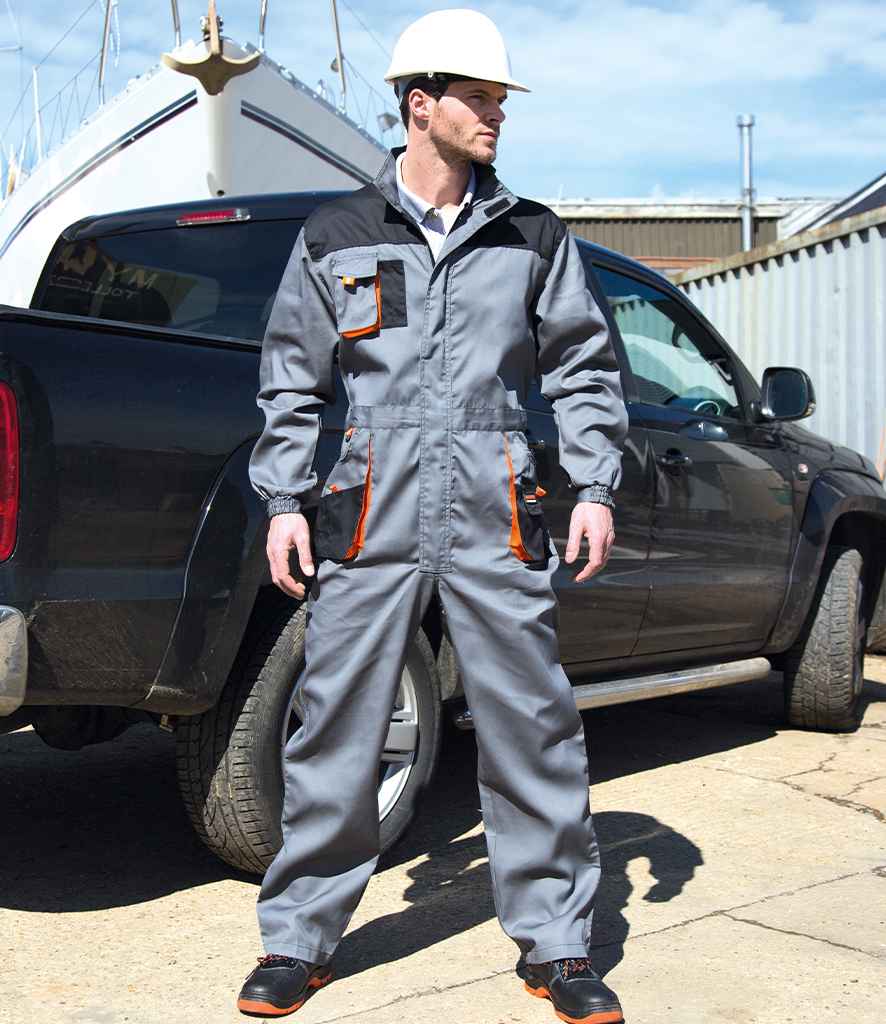 Result RS321 Grey/Black Model -  Ready to be Embroidered and Printed by Custard Workwear - Cheap Personalised and Customised Workwear in Nottinghamshire, Derbyshire and Leicestershire