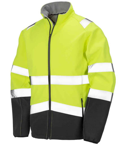 Result RS450 Fluorescent Yellow/Black Front -  Ready to be Embroidered and Printed by Custard Workwear - Cheap Personalised and Customised Workwear in Nottinghamshire, Derbyshire and Leicestershire