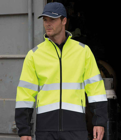 Result RS450 Fluorescent Yellow/Black Model -  Ready to be Embroidered and Printed by Custard Workwear - Cheap Personalised and Customised Workwear in Nottinghamshire, Derbyshire and Leicestershire