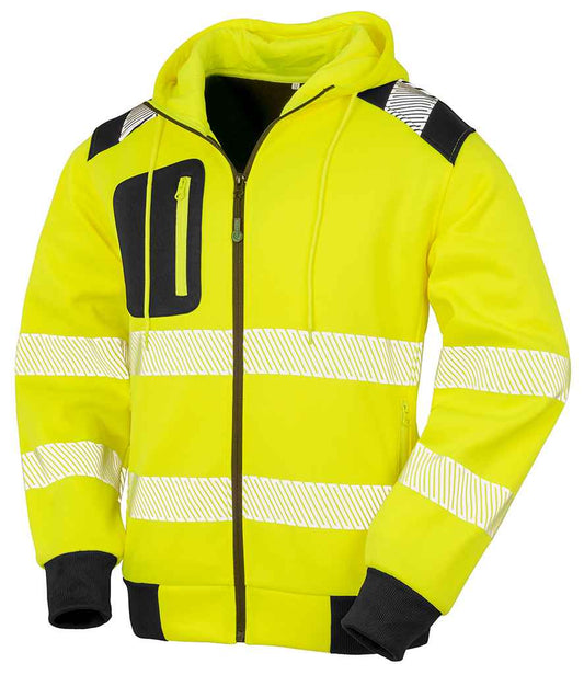 Result RS503 Fluorescent Yellow Front -  Ready to be Embroidered and Printed by Custard Workwear - Cheap Personalised and Customised Workwear in Nottinghamshire, Derbyshire and Leicestershire