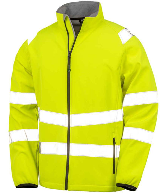 Result RS505 Fluorescent Yellow Front -  Ready to be Embroidered and Printed by Custard Workwear - Cheap Personalised and Customised Workwear in Nottinghamshire, Derbyshire and Leicestershire