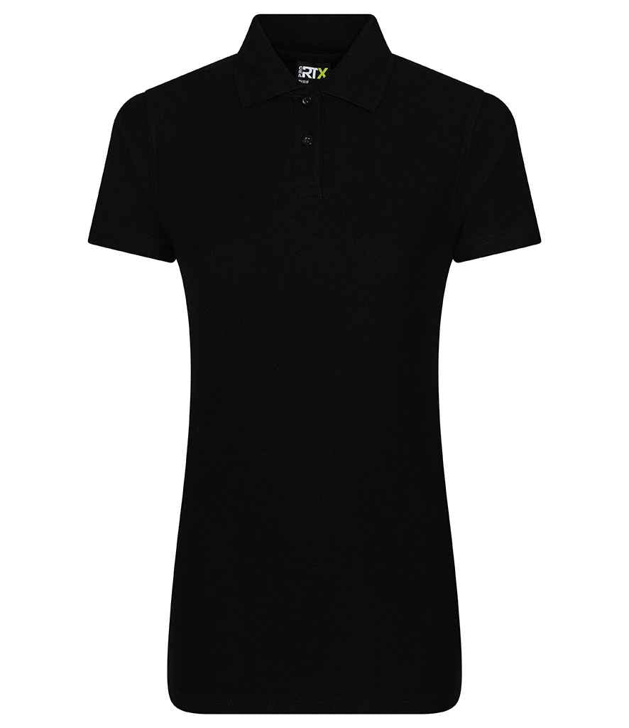 Pro RTX RX101F Black Front - Ladies Polo Shirt Ready to be Embroidered and Printed by Custard Workwear - Cheap Personalised and Customised Workwear in Nottinghamshire, Derbyshire and Leicestershire
