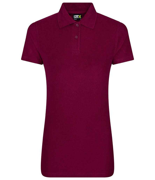Pro RTX RX101F Burgundy Front - Ladies Polo Shirt Ready to be Embroidered and Printed by Custard Workwear - Cheap Personalised and Customised Workwear in Nottinghamshire, Derbyshire and Leicestershire