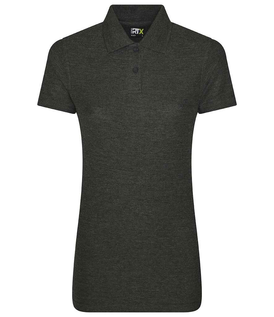 Pro RTX RX101F Charcoal Front - Ladies Polo Shirt Ready to be Embroidered and Printed by Custard Workwear - Cheap Personalised and Customised Workwear in Nottinghamshire, Derbyshire and Leicestershire