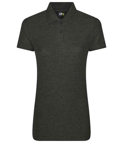 Pro RTX RX101F Charcoal Front - Ladies Polo Shirt Ready to be Embroidered and Printed by Custard Workwear - Cheap Personalised and Customised Workwear in Nottinghamshire, Derbyshire and Leicestershire