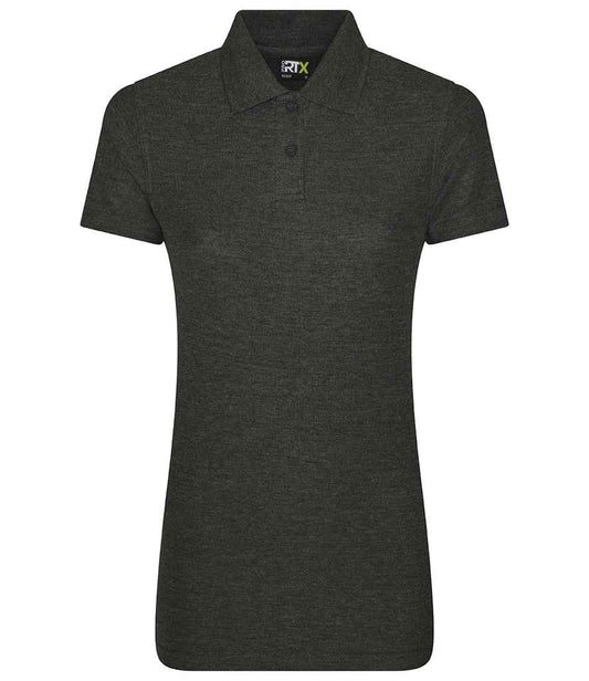 Pro RTX RX101F Charcoal Front - Ladies Polo Shirt Ready to be Embroidered and Printed by Custard Workwear - Cheap Personalised and Customised Workwear in Nottinghamshire, Derbyshire and Leicestershire