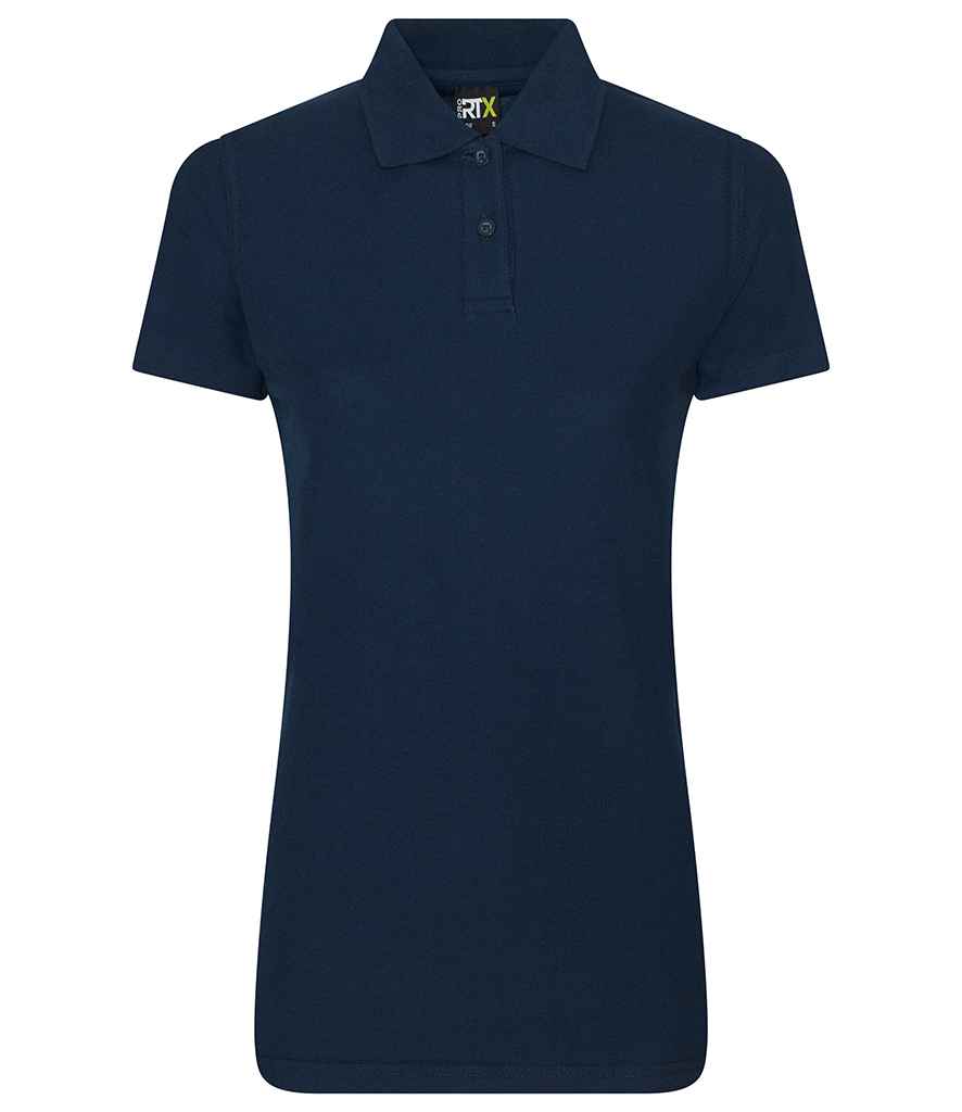 Pro RTX RX101F Navy Front - Ladies Polo Shirt Ready to be Embroidered and Printed by Custard Workwear - Cheap Personalised and Customised Workwear in Nottinghamshire, Derbyshire and Leicestershire