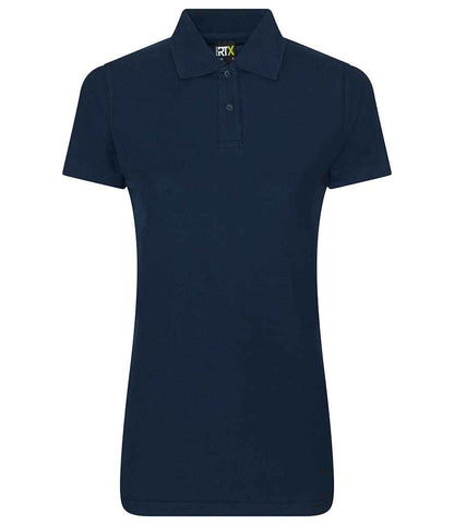 Pro RTX RX101F Navy Front - Ladies Polo Shirt Ready to be Embroidered and Printed by Custard Workwear - Cheap Personalised and Customised Workwear in Nottinghamshire, Derbyshire and Leicestershire