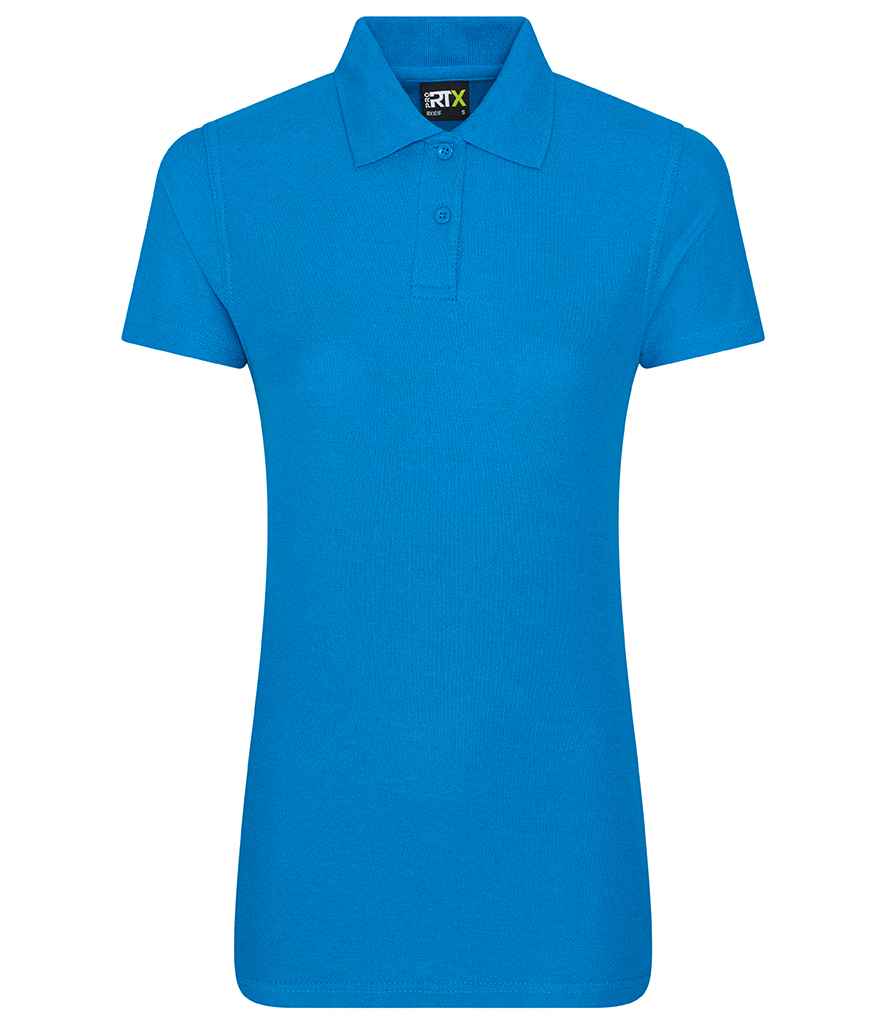 Pro RTX RX101F Sapphire Blue Front - Ladies Polo Shirt Ready to be Embroidered and Printed by Custard Workwear - Cheap Personalised and Customised Workwear in Nottinghamshire, Derbyshire and Leicestershire
