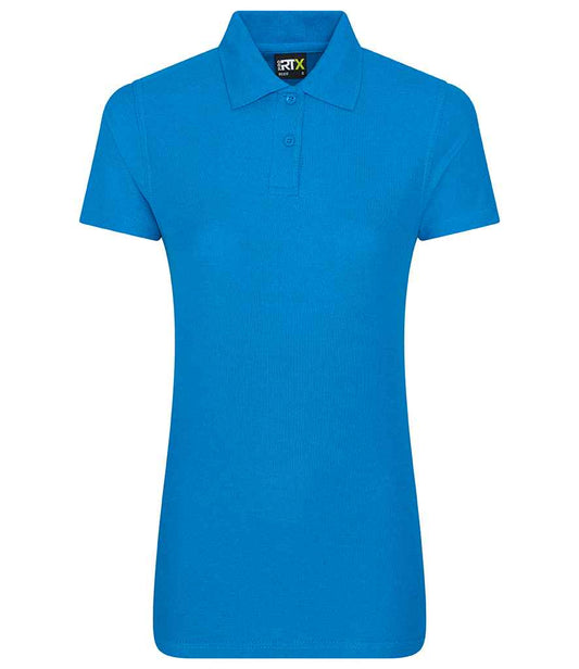 Pro RTX RX101F Sapphire Blue Front - Ladies Polo Shirt Ready to be Embroidered and Printed by Custard Workwear - Cheap Personalised and Customised Workwear in Nottinghamshire, Derbyshire and Leicestershire