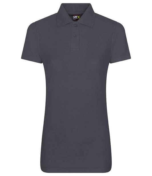 Pro RTX RX101F Solid Grey Front - Ladies Polo Shirt Ready to be Embroidered and Printed by Custard Workwear - Cheap Personalised and Customised Workwear in Nottinghamshire, Derbyshire and Leicestershire