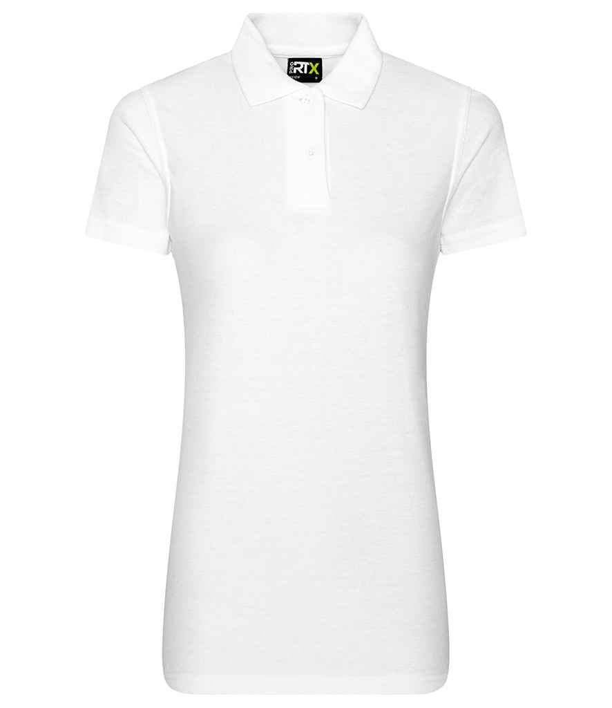 Pro RTX RX101F White Front - Ladies Polo Shirt Ready to be Embroidered and Printed by Custard Workwear - Cheap Personalised and Customised Workwear in Nottinghamshire, Derbyshire and Leicestershire