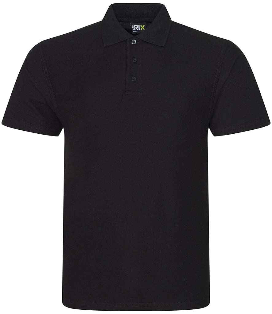 Pro RTX RX101 Black Front - Polo Shirt Ready to be Embroidered and Printed by Custard Workwear - Cheap Personalised and Customised Workwear in Nottinghamshire, Derbyshire and Leicestershire