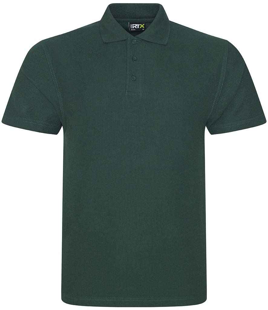 Pro RTX RX101 Bottle Green Front - Polo Shirt Ready to be Embroidered and Printed by Custard Workwear - Cheap Personalised and Customised Workwear in Nottinghamshire, Derbyshire and Leicestershire