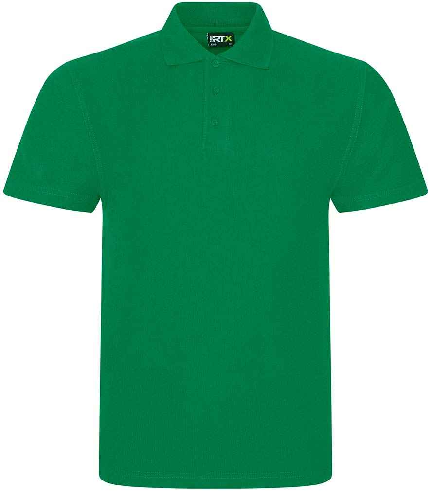 Pro RTX RX101 Kelly Green Front - Polo Shirt Ready to be Embroidered and Printed by Custard Workwear - Cheap Personalised and Customised Workwear in Nottinghamshire, Derbyshire and Leicestershire