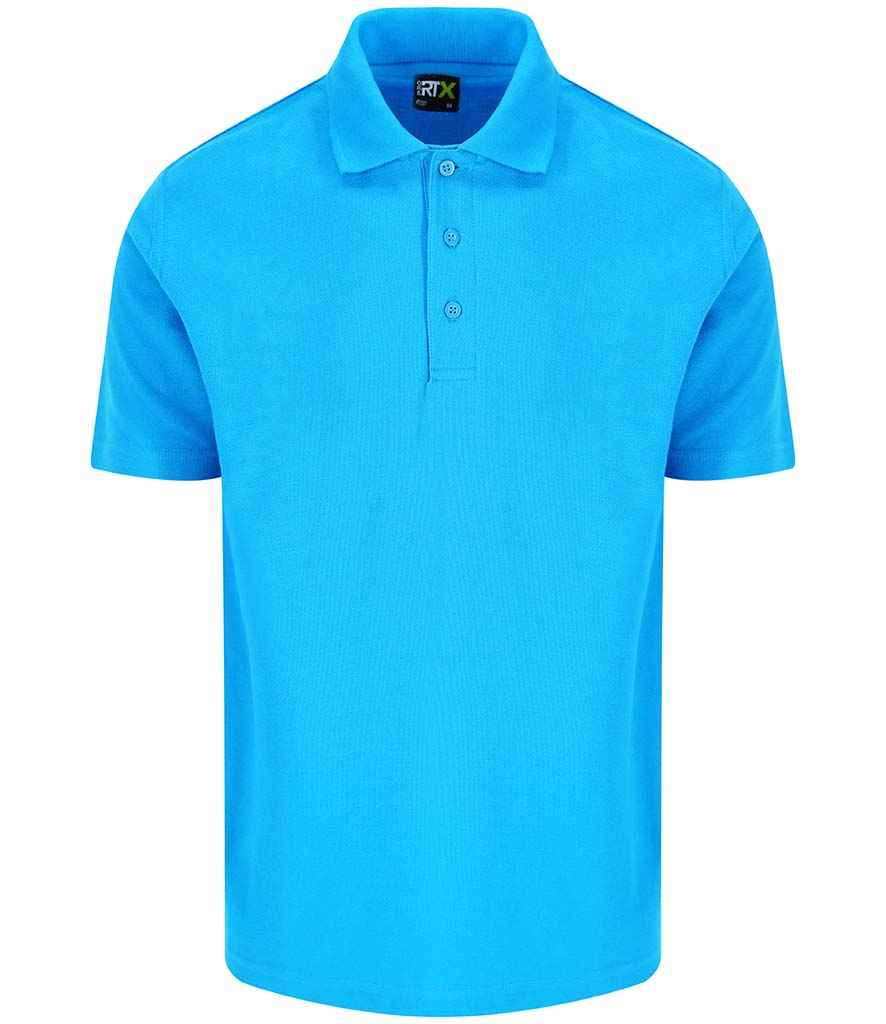 Pro RTX RX101 Turquoise Blue Front - Polo Shirt Ready to be Embroidered and Printed by Custard Workwear - Cheap Personalised and Customised Workwear in Nottinghamshire, Derbyshire and Leicestershire