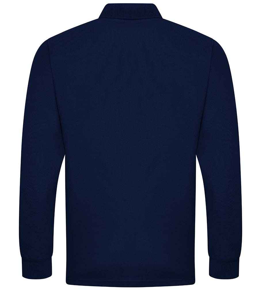 Pro RTX RX102 Navy Back - Long Sleeve Polo Shirt Ready to be Embroidered and Printed by Custard Workwear - Cheap Personalised and Customised Workwear in Nottinghamshire, Derbyshire and Leicestershire