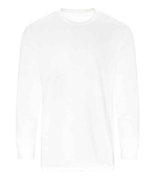 Pro RTX RX152 White Front - Long Sleeve T-Shirt Ready to be Embroidered and Printed by Custard Workwear - Cheap Personalised and Customised Workwear in Nottinghamshire, Derbyshire and Leicestershire