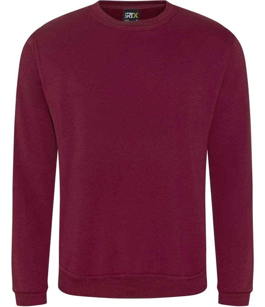 Pro RTX RX301 Burgundy Front - Sweatshirt Ready to be Embroidered and Printed by Custard Workwear - Cheap Personalised and Customised Workwear in Nottinghamshire, Derbyshire and Leicestershire
