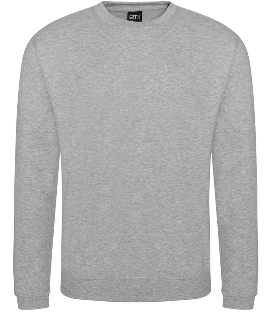 Pro RTX RX301 Heather Grey Front - Sweatshirt Ready to be Embroidered and Printed by Custard Workwear - Cheap Personalised and Customised Workwear in Nottinghamshire, Derbyshire and Leicestershire