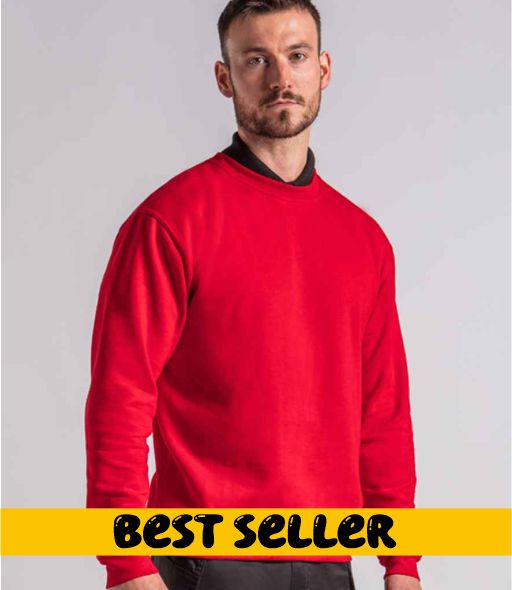 Pro RTX RX301 Red Model - Sweatshirt Ready to be Embroidered and Printed by Custard Workwear - Cheap Personalised and Customised Workwear in Nottinghamshire, Derbyshire and Leicestershire
