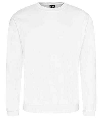 Pro RTX RX301 White Front - Sweatshirt Ready to be Embroidered and Printed by Custard Workwear - Cheap Personalised and Customised Workwear in Nottinghamshire, Derbyshire and Leicestershire