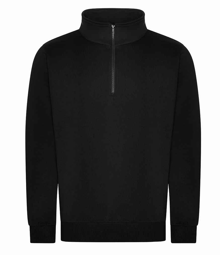 Pro RTX RX305 Black Front - 1/4 Zip Sweatshirt Ready to be Embroidered and Printed by Custard Workwear - Cheap Personalised and Customised Workwear in Nottinghamshire, Derbyshire and Leicestershire