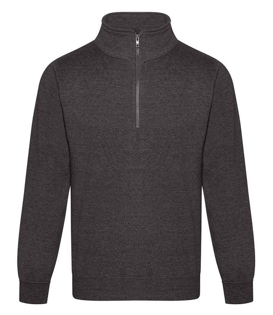 Pro RTX RX305 Charcoal Front - 1/4 Zip Sweatshirt Ready to be Embroidered and Printed by Custard Workwear - Cheap Personalised and Customised Workwear in Nottinghamshire, Derbyshire and Leicestershire