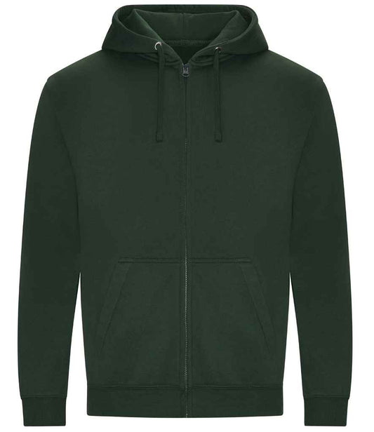 Pro RTX RX351 Bottle Green Front - Zip Hoodie Ready to be Embroidered and Printed by Custard Workwear - Cheap Personalised and Customised Workwear in Nottinghamshire, Derbyshire and Leicestershire