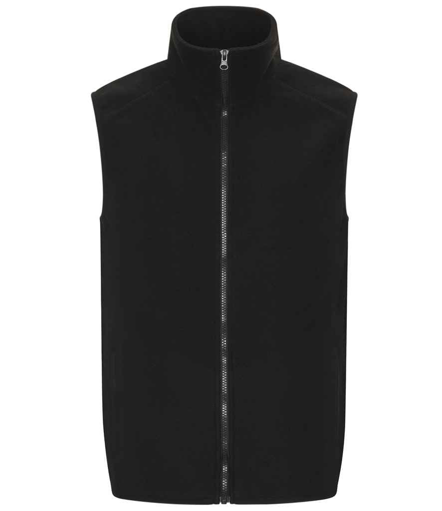 Pro RTX RX405 Black Front - Fleece Bodywarmer Ready to be Embroidered by Custard Workwear - Cheap Personalised and Customised Workwear in Nottinghamshire, Derbyshire and Leicestershire
