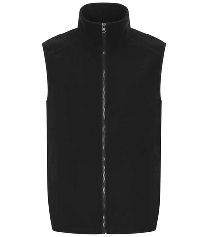 Pro RTX RX405 Black Front - Fleece Bodywarmer Ready to be Embroidered by Custard Workwear - Cheap Personalised and Customised Workwear in Nottinghamshire, Derbyshire and Leicestershire