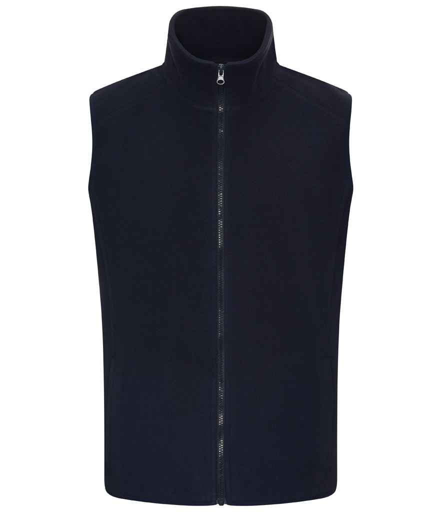 Pro RTX RX405 Navy Front - Fleece Bodywarmer Ready to be Embroidered by Custard Workwear - Cheap Personalised and Customised Workwear in Nottinghamshire, Derbyshire and Leicestershire