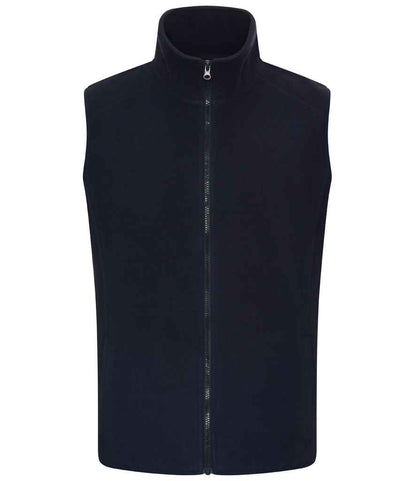 Pro RTX RX405 Navy Front - Fleece Bodywarmer Ready to be Embroidered by Custard Workwear - Cheap Personalised and Customised Workwear in Nottinghamshire, Derbyshire and Leicestershire