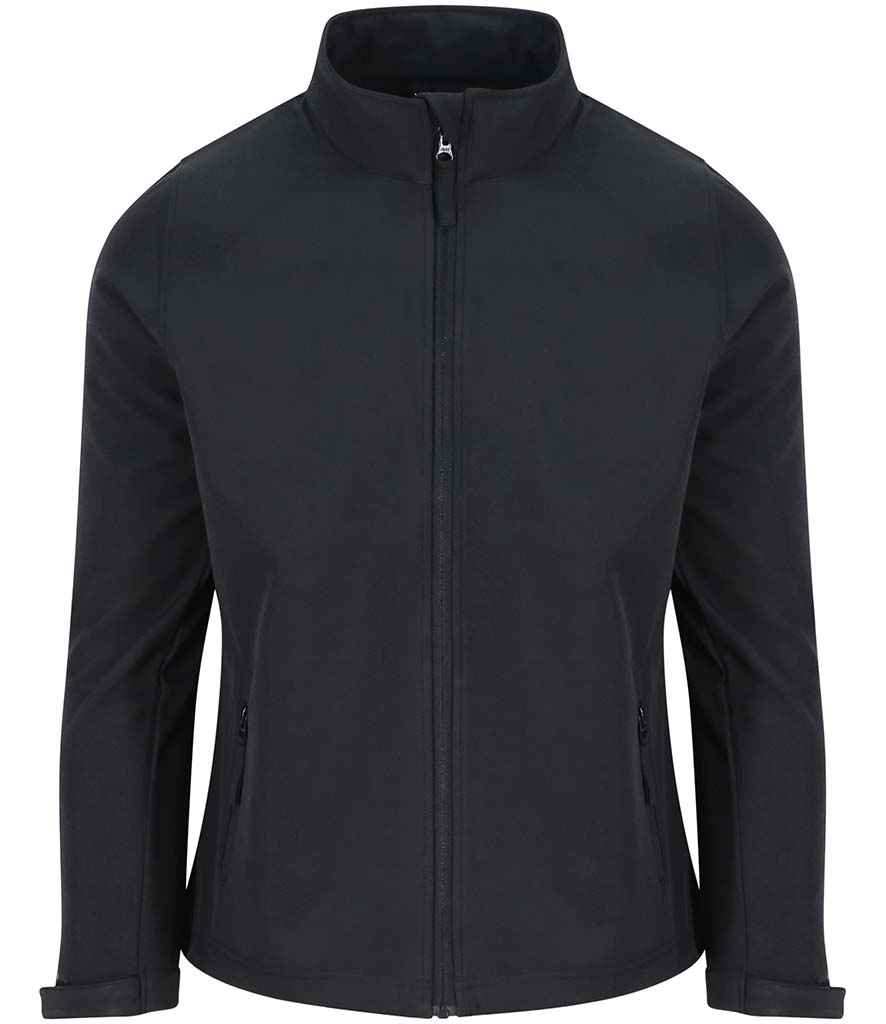 Pro RTX RX500F Black Front - Ladies Soft Shell Jacket Ready to be Embroidered and Printed by Custard Workwear - Cheap Personalised and Customised Workwear in Nottinghamshire, Derbyshire and Leicestershire