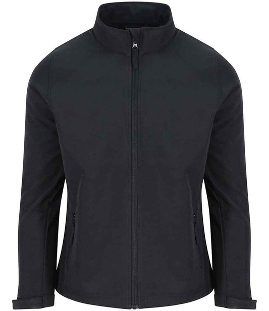 Pro RTX RX500F Black Front - Ladies Soft Shell Jacket Ready to be Embroidered and Printed by Custard Workwear - Cheap Personalised and Customised Workwear in Nottinghamshire, Derbyshire and Leicestershire
