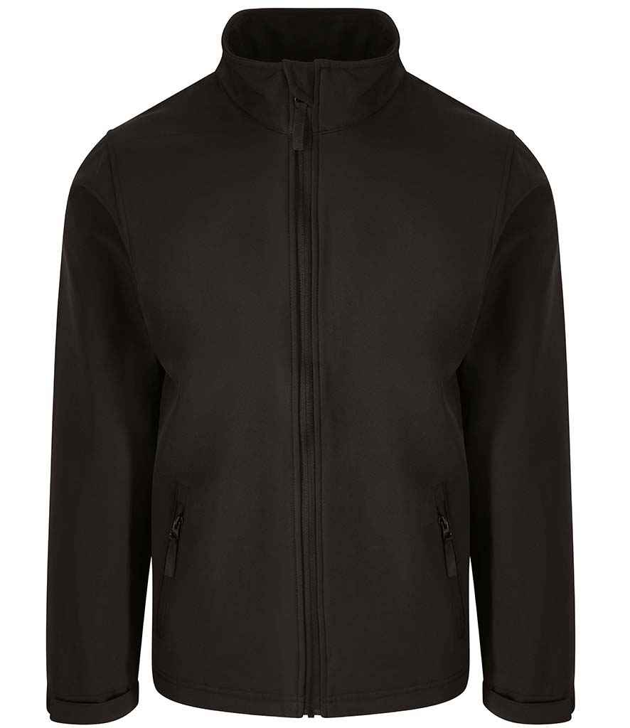 Pro RTX RX500 Black Front - Soft Shell Jacket Ready to be Embroidered and Printed by Custard Workwear - Cheap Personalised and Customised Workwear in Nottinghamshire, Derbyshire and Leicestershire