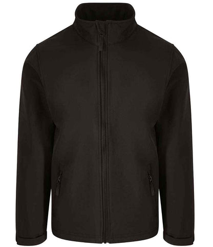 Pro RTX RX500 Black Front - Soft Shell Jacket Ready to be Embroidered and Printed by Custard Workwear - Cheap Personalised and Customised Workwear in Nottinghamshire, Derbyshire and Leicestershire