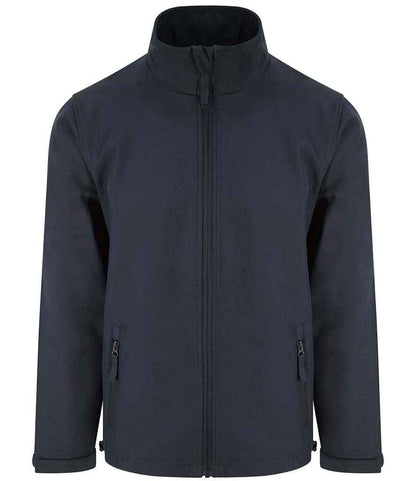 Pro RTX RX500 Navy Front - Soft Shell Jacket Ready to be Embroidered and Printed by Custard Workwear - Cheap Personalised and Customised Workwear in Nottinghamshire, Derbyshire and Leicestershire
