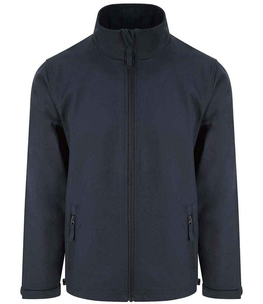 Pro RTX RX500 Navy Front - Soft Shell Jacket Ready to be Embroidered and Printed by Custard Workwear - Cheap Personalised and Customised Workwear in Nottinghamshire, Derbyshire and Leicestershire