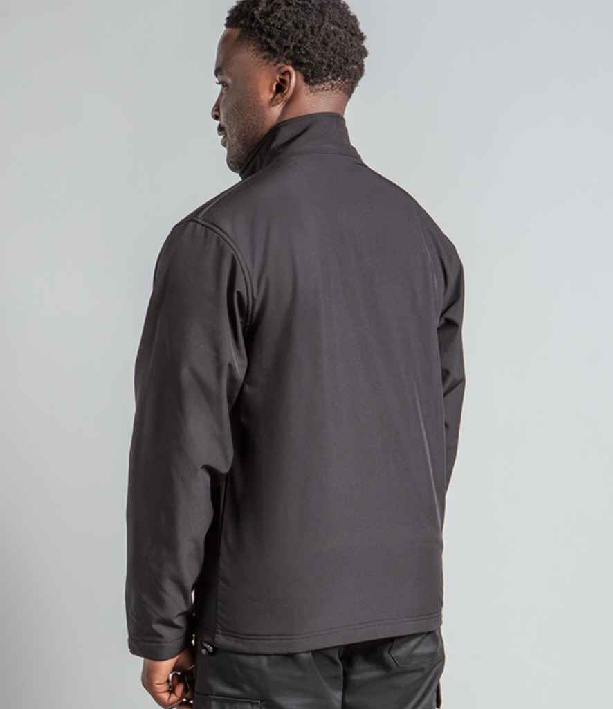 Pro RTX RX530 Black Model - Soft Shell Jacket Ready to be Embroidered and Printed by Custard Workwear - Cheap Personalised and Customised Workwear in Nottinghamshire, Derbyshire and Leicestershire