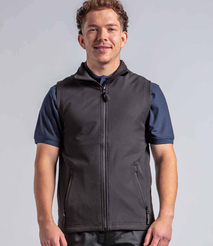 Pro RTX RX550 Black Model - Soft Shell Bodywarmer Ready to be Embroidered and Printed by Custard Workwear - Cheap Personalised and Customised Workwear in Nottinghamshire, Derbyshire and Leicestershire