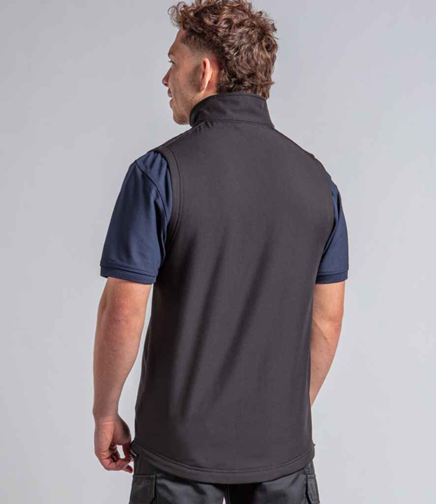 Pro RTX RX550 Black Model - Soft Shell Bodywarmer Ready to be Embroidered and Printed by Custard Workwear - Cheap Personalised and Customised Workwear in Nottinghamshire, Derbyshire and Leicestershire