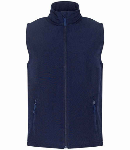 Pro RTX RX550 Navy Front - Soft Shell Bodywarmer Ready to be Embroidered and Printed by Custard Workwear - Cheap Personalised and Customised Workwear in Nottinghamshire, Derbyshire and Leicestershire