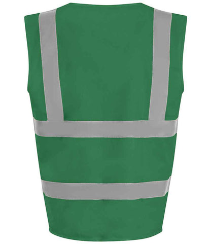 Pro RTX RX700 Kelly Green Back - Hi Vis Vest Ready to be Printed by Custard Workwear - Cheap Personalised and Customised Workwear in Nottinghamshire, Derbyshire and Leicestershire