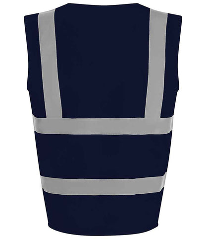 Pro RTX RX700 Navy Back - Hi Vis Vest Ready to be Printed by Custard Workwear - Cheap Personalised and Customised Workwear in Nottinghamshire, Derbyshire and Leicestershire