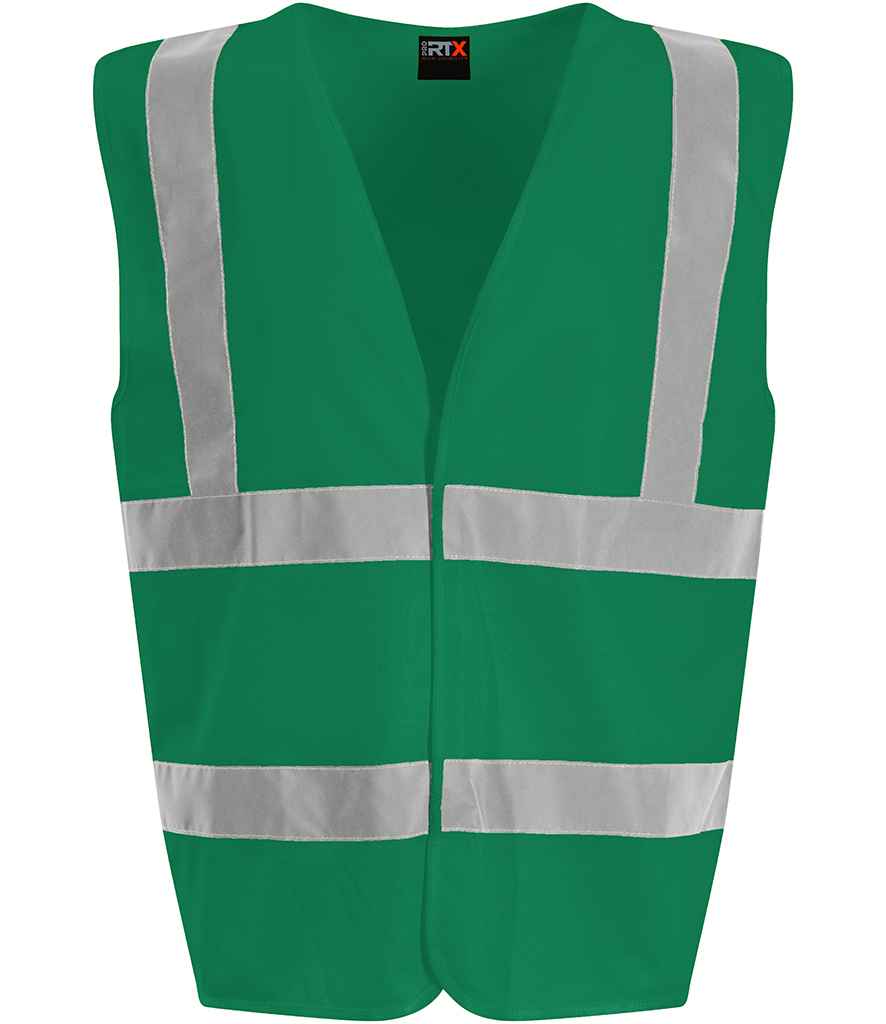 Pro RTX RX700 Paramedic Green Front - Hi Vis Vest Ready to be Printed by Custard Workwear - Cheap Personalised and Customised Workwear in Nottinghamshire, Derbyshire and Leicestershire