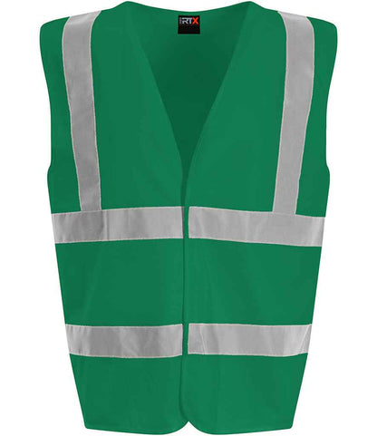 Pro RTX RX700 Paramedic Green Front - Hi Vis Vest Ready to be Printed by Custard Workwear - Cheap Personalised and Customised Workwear in Nottinghamshire, Derbyshire and Leicestershire